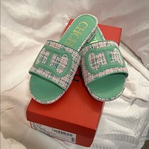 Women’s Green Slide Sandals